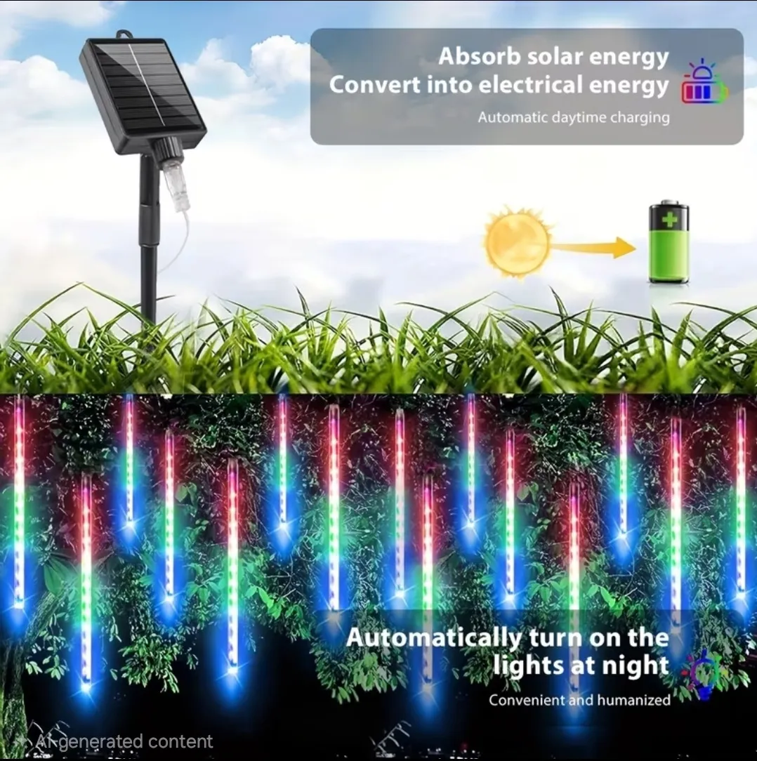 Solar Lighting Set Solar Meteor Tube Light - Brightwell Solar Lights